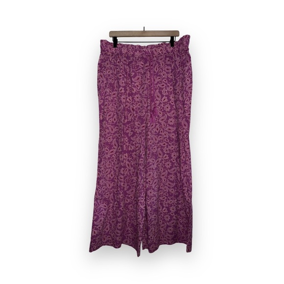 Knox Rose Relaxed Fit High Waisted Wide Leg Boho Pants size XL - Picture 1 of 5